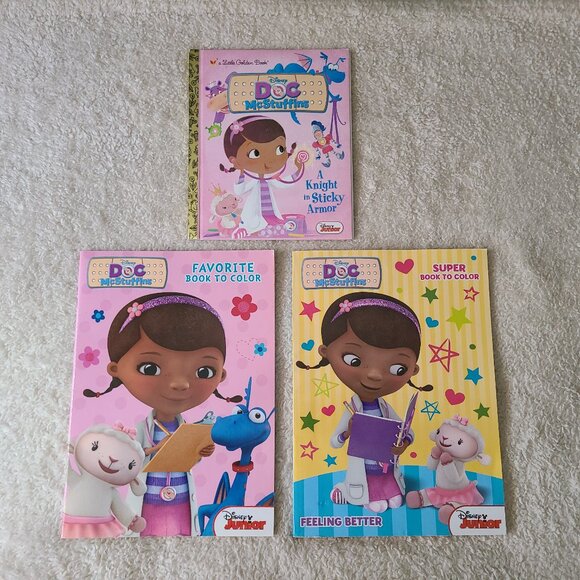 5/$20 Disney Junior Doc McStuffins Book and Two Coloring Books - Picture 1 of 7